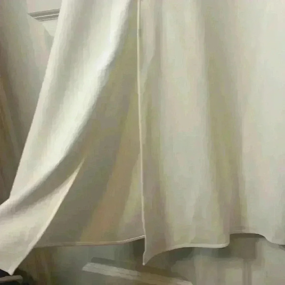 NWT Zara White Flowy Midi Back Slit Dress - Picture 11 of 11